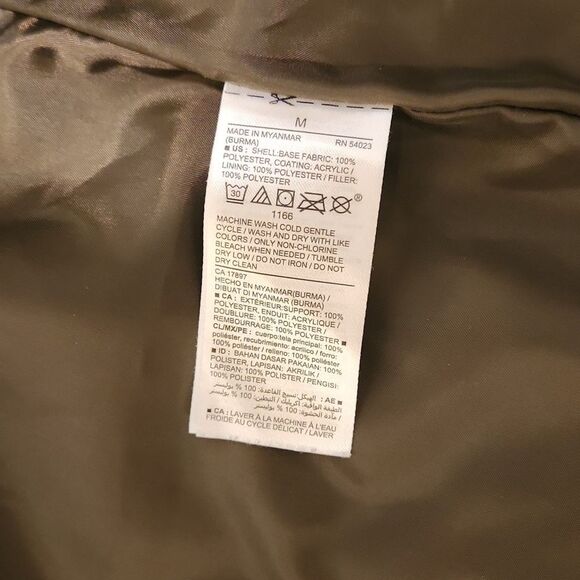 EUC Old Navy Quilted Vest, Olive, Size M - Picture 4 of 4